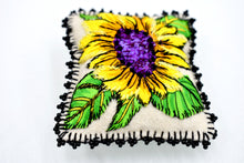 Load image into Gallery viewer, SUNFLOWER WHITE PINCUSHION
