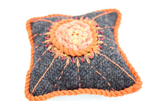 Load image into Gallery viewer, ORANGE AND GREY PINCUSHION
